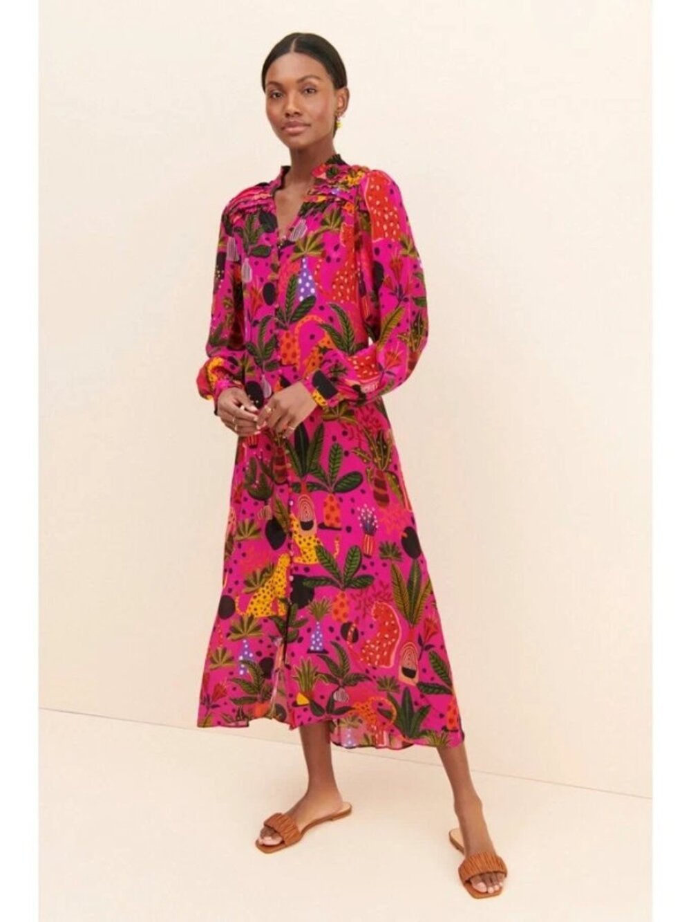 FARM Rio Pop Leopards Chemise Dress